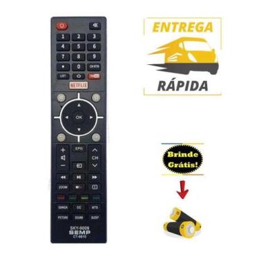 Imagem de Controle Remoto Compatível Para Smart Tv Semp Tcl CT-6810 Sky-9009 / M