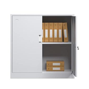 Imagem de Armário de arquivo para gabinete de arquivo de escritório doméstico com trava, armário de armazenamento de escritório doméstico, armário de arquivo de metal, portas de armário de armazenamento