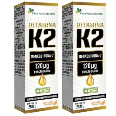 Imagem de KIT 2X Vitamina K2 em gotas (Menaquinona-7) 120mcg 20ml - Flora Nativa