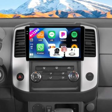 Imagem de [4 + 128 G] Rádio estéreo para carro Android 15 para Nissan Frontier Xterra 2009-2012 com carro sem fio e Android Auto, rádio de carro de 23 cm com conexão espelhada Bluetooth FM/RDS WiFi GPS EQ DSP