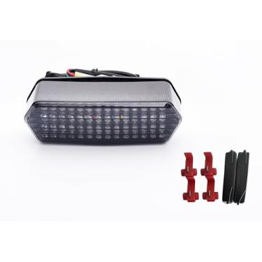 Imagem de Para Honda 2014-2023 GROM125 / MSX125; 2014-2016 CBR650 CBR650F; NC700X/NC750X; luz traseira de freio de LED com indicadores de seta (moke, modelo flash estilo 1)