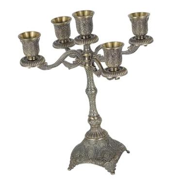 Imagem de Generic Castiçal cônico, enfeite de candelabro, suporte de vela para mesa de jantar, ano novo, dia dos namorados, lareira, 5 Braços