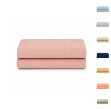 Imagem de Lençol Queen 100% Algodão S/ Elástico Avulso Liso com Viés Malha Pente