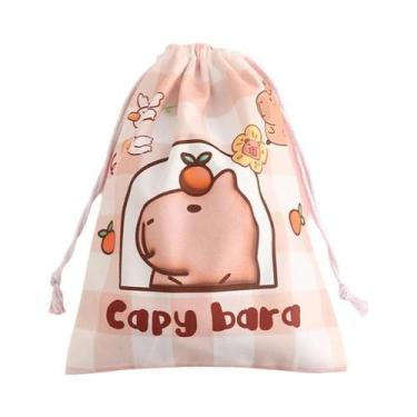 Imagem de Bolsa Organizadora De Cordão De Capivara Fofa Para Armazenamento De Ro