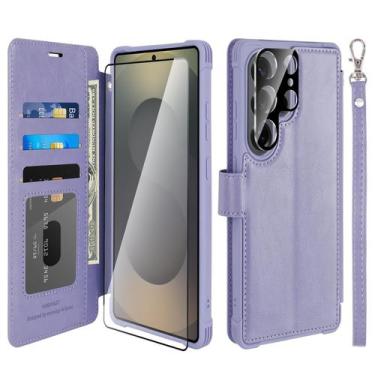 Imagem de Capa tipo carteira VANAVAGY para Samsung Galaxy S25 Ultra 6.9" com RFI