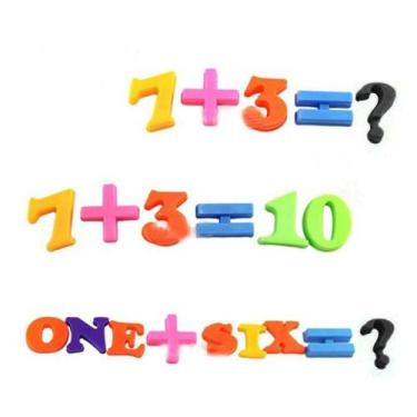 Imagem de Conjunto de 26 números magnéticos de ensino colorido alfabeto de ímãs 