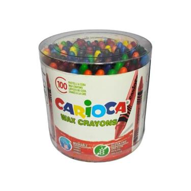 Imagem de Giz de Cera CX 100un 08mm Carioca Wax - Animativa
