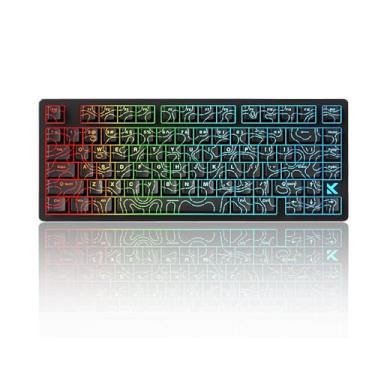 Imagem de ZMX Teclado para jogos MCHOSE Jet 75 Rapid Trigger RGB, 75% interruptor magnético de efeito Hall, acionamento ajustável, teclado mecânico com fio hiperrápido com teclas PBT translúcidas para PC/Mac