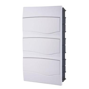 Imagem de Quadro De Distribuição De Embutir 36 Din Ou 24 Nema Tramontina Com Porta Branca Tramontina