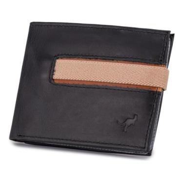 Imagem de Carteira Porta Documento Couro Legítimo Fecho De Elástico(PRETO)