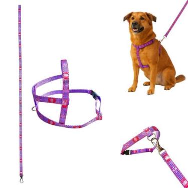 Imagem de Coleira Peitoral Guia Cachorro Dog Pet Gato Cães Passeio - Pet Place, 