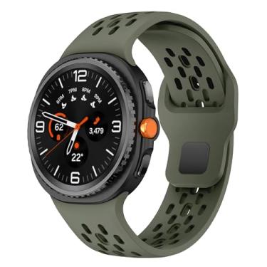 Imagem de Pulseiras esportivas para Samsung Galaxy Watch 8 de 40 mm e 44 mm/8 Classic de 46 mm, feminino/masculino, pulseira de silicone respirável sem lacunas para Samsung Galaxy Watch 8 Classic de 46 mm/8 44