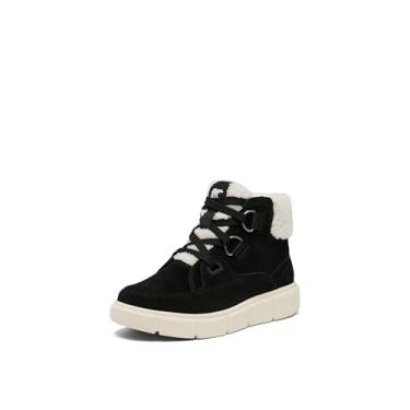 Imagem de Sorel Bota de neve feminina Explorer Iii Nw Lace impermeável, Preto/sal marinho, 34