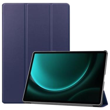 Imagem de Capa inteligente para Samsung Galaxy Tab S10 Lite / S10 FE / S9 FE de 10,9 polegadas, capa inteligente Ratesell leve com suporte triplo com função despertar/hibernar automático, azul marinho