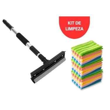 Imagem de Kit Limpeza Rodo Mop Multiuso Duplaface Retrátil + 5 Panos de Microfibra de Alta Absorção Linha Premium M5 Armarinhos (Rodo Retrátil)