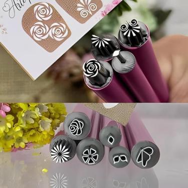 Imagem de Conjunto de canetas para carimbo de nail art, 6/10 unidades, carimbo de unha reparador, caneta de carimbo de flor para nail art, ferramentas de caneta para nail art DIY, caneta de carimbo fácil de usa