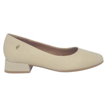 Imagem de Scarpin Salto Baixo Bloco Usaflex AL2603 - Vanilla - 34