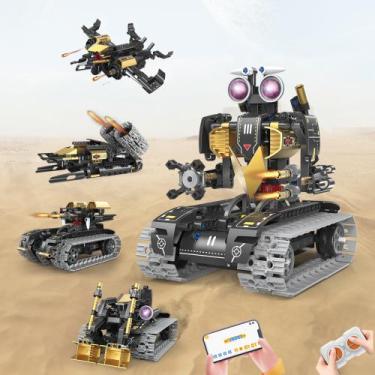 Imagem de Kit de construção de brinquedos robóticos LNANZTCX 5 em 1 com aplicati
