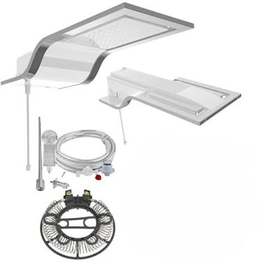 Imagem de Ducha Eletrônica de Luxo - Chuveiro com Regulagem de Pressão Intensa - Potente e Antiferrugem(127v 5400w,WHITE KHROME)