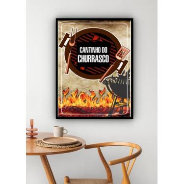 Imagem de Quadro Decorativo Cantinho do Churrasco - 70x50cm - Quadros On-line, M