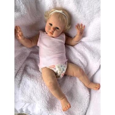 Imagem de Boneca Silicone Reborn Anano Realistic 60 cm com cabelo e brinquedos