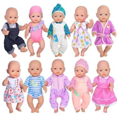 Imagem de Conjunto de roupas de boneca Ebuddy para bonecas de 35 a 40 cm, 10 con