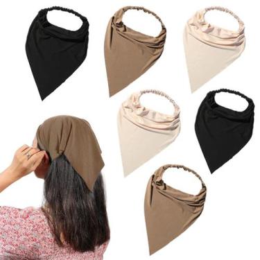 Imagem de Lenço de cabelo, faixa de cabelo Vercret Classic Floral, pacote com 6 