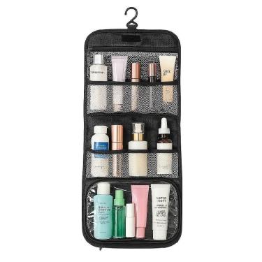 Imagem de Necessaire Bolsa Organizadora Higiene Pessoal Gancho Viagem Mala Academia Unissex Masculino Feminino