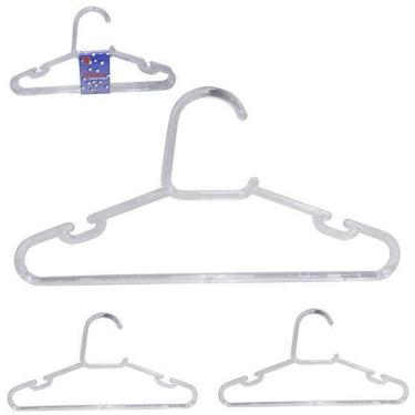 Imagem de Cabide Roupa Infantil Plastico Perola Cava 3 Pecas 27,5X14Cm
