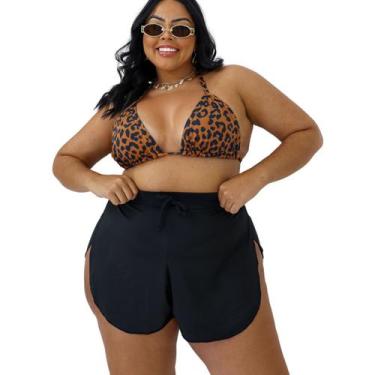 Imagem de Shorts Plus Asa Delta Tendência Suplex Saída de Praia - ANNA AMIGA STO