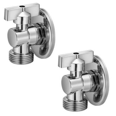 Imagem de Kit 2 Torneira De Esfera P/ Maquina De Lavar Roupa 1/2 X 3/4 - Modelar