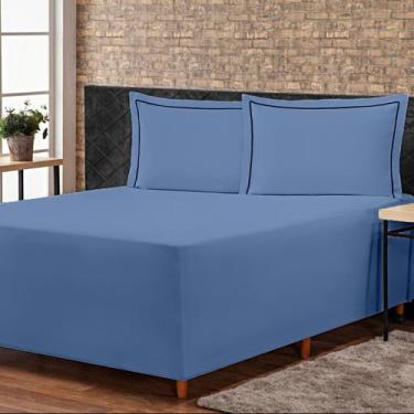 Imagem de Jogo de Lençol Conjugado para Cama Box CASAL Versatile com Fronhas 03 