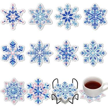 Imagem de FairySandy 10 unidades de posavasos de arte con diamantes en forma de 