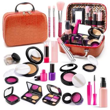 Imagem de Conjunto de maquiagem BYTEWAR Pretend Play para meninas de 3 anos ou m