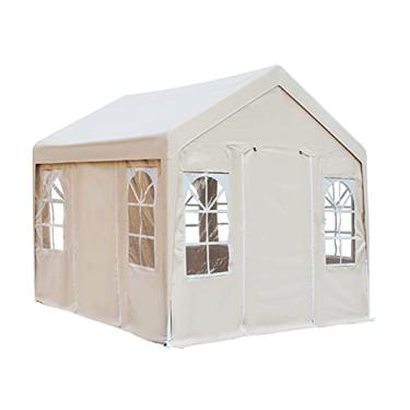 Imagem de zxb-shop Barraca grande para 8 a 10 pessoas, 4 portas e 4 janelas com malha, impermeável, barraca grande para atividades ao ar livre, acampamento, família, amigos reunindo abrigo solar