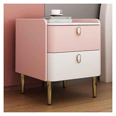 Imagem de Mesa de cabeceira de madeira mesa de cabeceira infantil extra estreita mesa de cabeceira para quarto pequeno armário de armazenamento mesa de cabeceira (cor: A, tamanho: 50 x 40 x 50 cm)