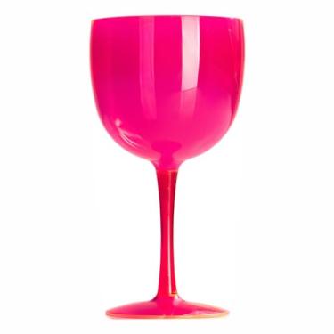 Imagem de Kit 15 Taças Gin 580ml Acrílica - Aloha (Rosa Neon)
