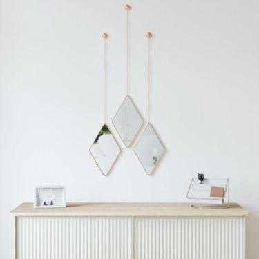 Imagem de Dima Kit 3 Espelhos Losango Parede Cobre Umbra