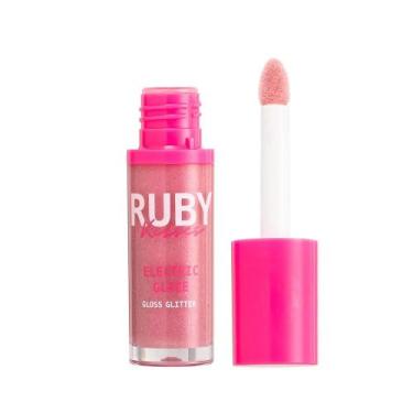 Imagem de Gloss Glitter Electric Glaze - Ruby Kisses com Efeito Luminoso - KISS 