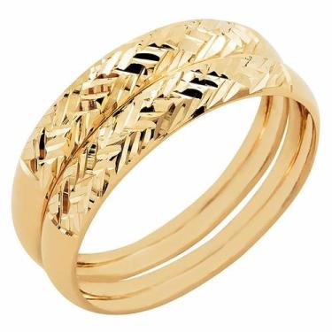 Imagem de Par de Aparadores Ouro 18k para aliança Rayado - Meu Anel,  28