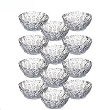 Imagem de Jogo 12 Taças Em Vidro Para Sobremesa Tigela Bowl Petisqueira Sorvete Doces