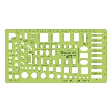 Imagem de Pacific Arc, Modelo de móveis, escala de 1/20.3 cm. Estêncil auxiliar de desenho para trabalho profissional ou escolar, tamanho 12,7 x 22 cm.