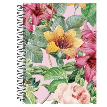 Imagem de Caderno universitario capa dura floral 10 materias 160 folhas - PanAme
