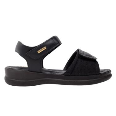 Imagem de Sandália Feminina Ortopédica Papete Estilosa Casual leve Confortável 9603 (Preto, BR, Adulto, Numérico, 38)