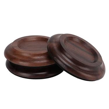 Imagem de RiToEasysports Copos de Madeira para Piano, Almofadas Duráveis ​​para Os Pés, Evita Contato Direto Com o Chão, Protege Pisos e Tapetes, Pacote de 3 para Entusiastas de Música (nogueira preta)