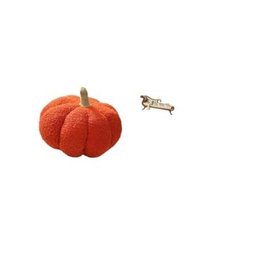 Imagem de Fenteer Almofada de Pelúcia de Abóbora de Halloween para Sofá, Cadeira de Estar em Madeira em Miniatura, Almofada Decorativa para Cama, Quarto, Móveis para Ca