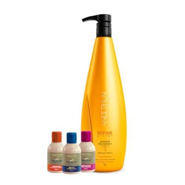 Imagem de Shampoo Repair 1L – Reconstrução e Força Imediata | Limpeza Suave, Hidratação e Brilho | Restaura Fios Danificados e Reduz Quebra Capilar