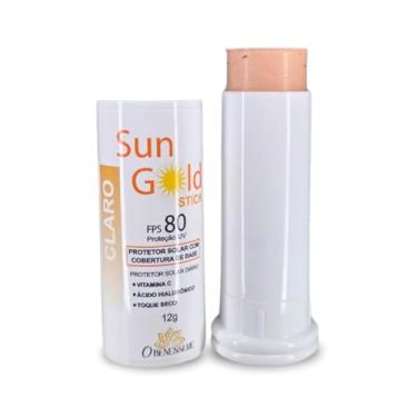 Imagem de Protetor Solar em Bastão FPS 80 Sun Gold Stick - Toque Seco, Cobertura Natural, Vitamina C - O Benessere Nutrition |Cor: Claro | 12 gramas |