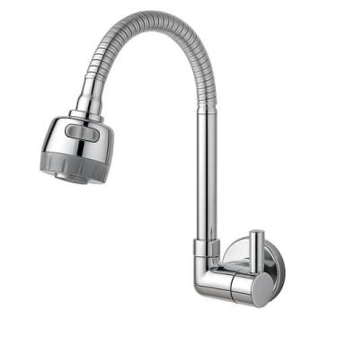 Imagem de Torneira Gourmet Cromada com Bica Flexível e Dupla Função para Cozinha