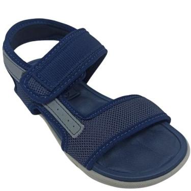 Imagem de Sandália Molekinho Menino Infantil Dia a Dia com Fecho de Contato, Mar